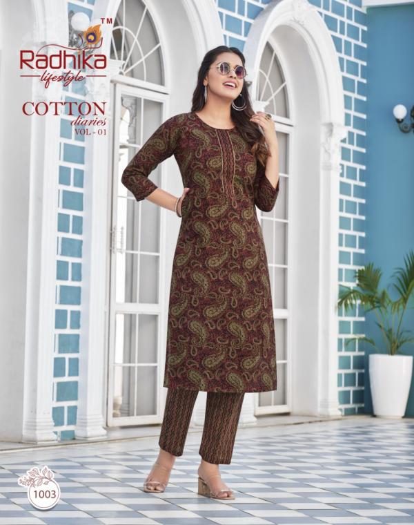 Radhika Cotton Diaries Vol 1 Plus Size Kurti With Bottom Collection